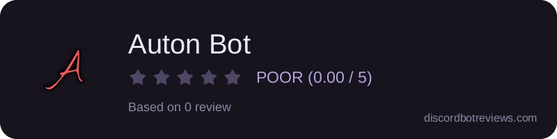 Rating widget preview for Auton Bot