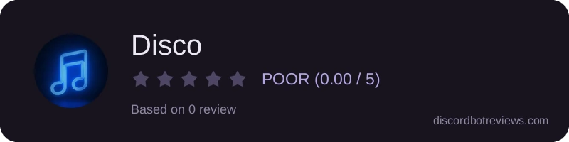Rating widget preview for Disco