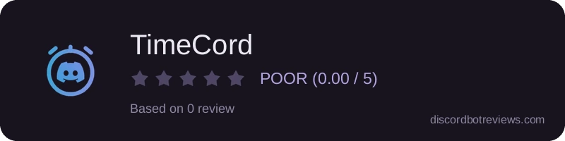 Rating widget preview for TimeCord