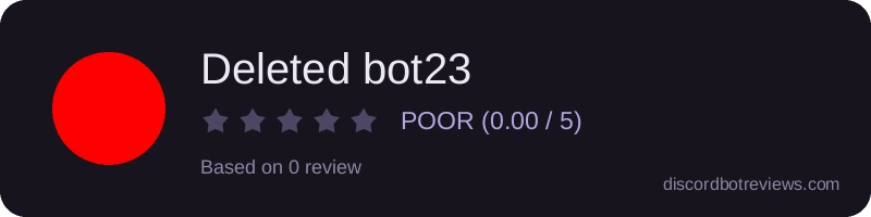 Rating banner for Deleted bot23