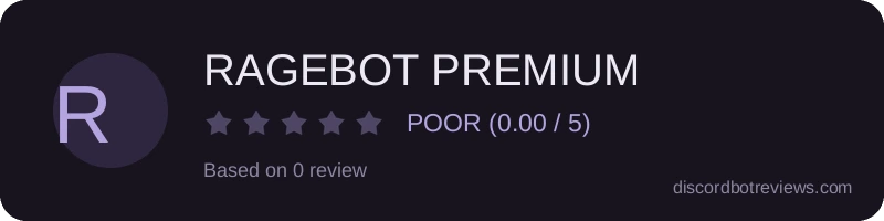 Rating widget preview for RAGEBOT PREMIUM