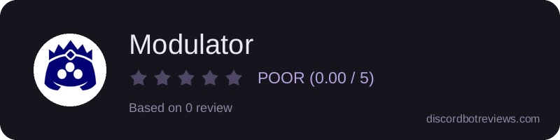 Rating widget preview for Modulator