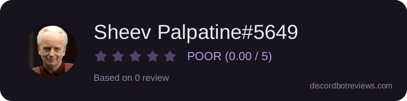 Rating widget preview for Sheev Palpatine#5649