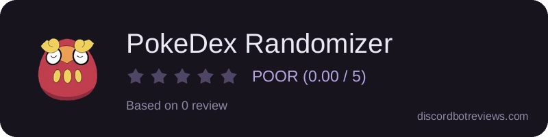 Rating widget preview for PokeDex Randomizer