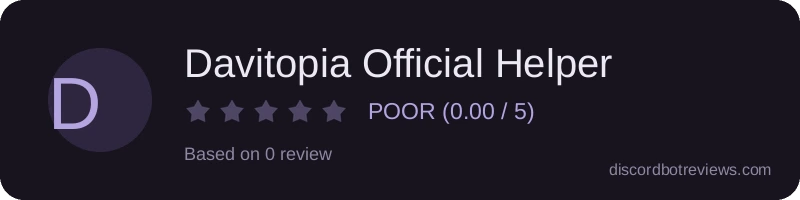 Rating widget preview for Davitopia Official Helper