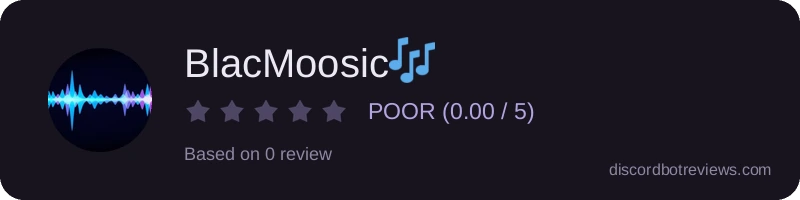 Rating widget preview for BlacMoosic🎶