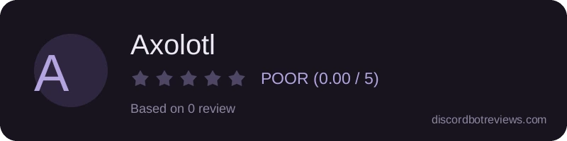 Rating widget preview for Axolotl
