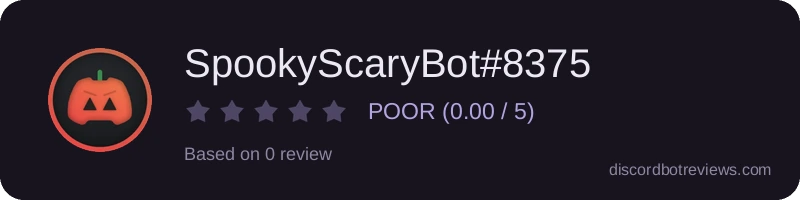 Rating widget preview for SpookyScaryBot#8375