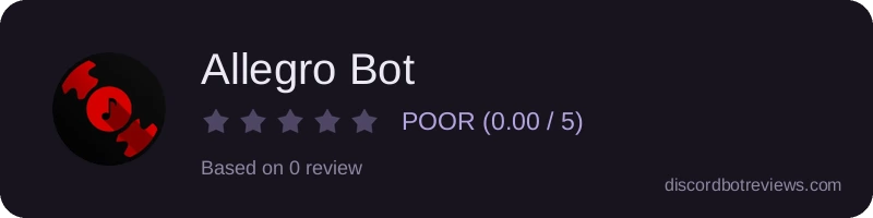 Rating banner for Allegro Bot