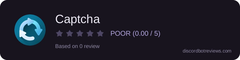 Rating widget preview for Captcha