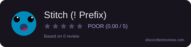 Rating widget preview for Stitch (! Prefix)