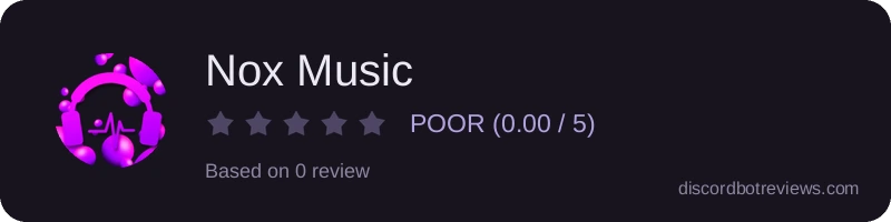 Rating widget preview for Nox Music