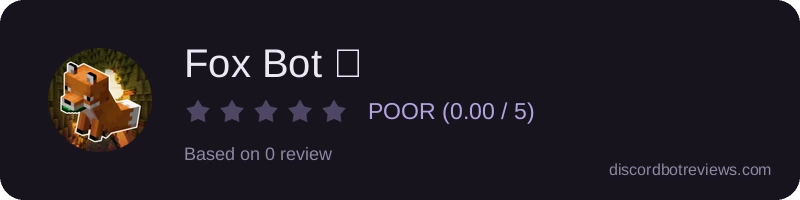 Rating widget preview for Fox Bot 🦊