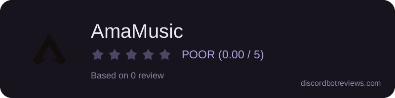 Rating widget preview for AmaMusic