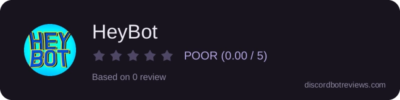 Rating widget preview for HeyBot
