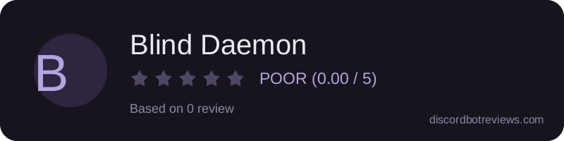 Rating widget preview for Blind Daemon