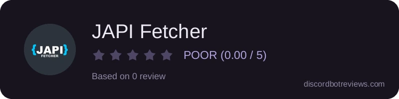 Rating widget preview for JAPI Fetcher