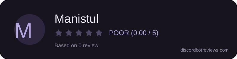 Rating widget preview for Manistul