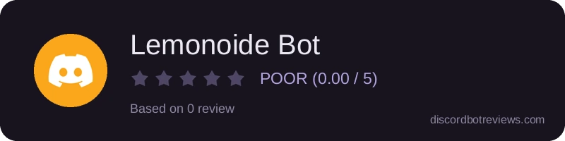 Rating widget preview for Lemonoide Bot