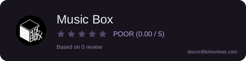 Rating widget preview for Music Box
