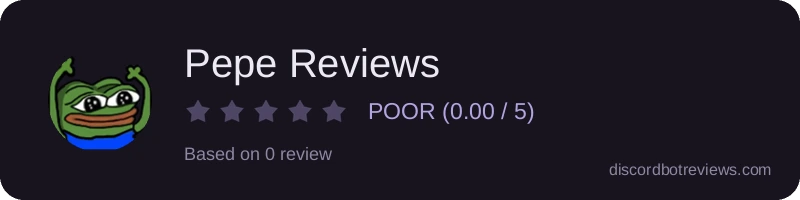 Rating widget preview for Pepe Reviews
