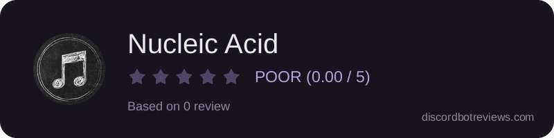 Rating widget preview for Nucleic Acid