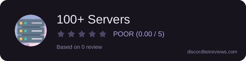Rating widget preview for 100+ Servers