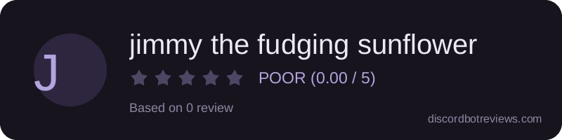 Rating widget preview for jimmy the fudging sunflower