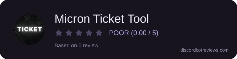 Rating widget preview for Micron Ticket Tool