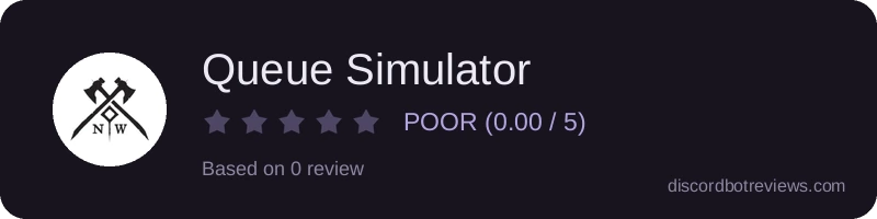 Rating widget preview for Queue Simulator