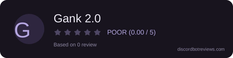 Rating banner for Gank 2.0