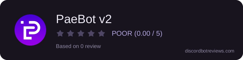 Rating banner for PaeBot v2