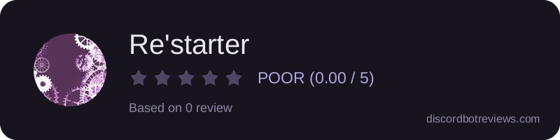 Rating widget preview for Re'starter