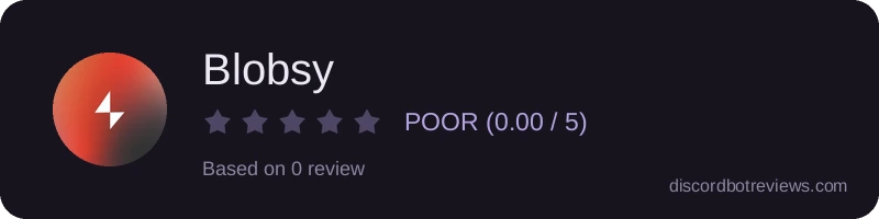 Rating widget preview for Blobsy
