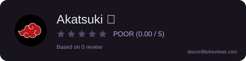 Rating widget preview for Akatsuki 暁
