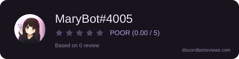 Rating widget preview for MaryBot#4005