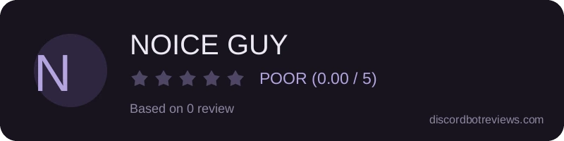 Rating banner for NOICE GUY