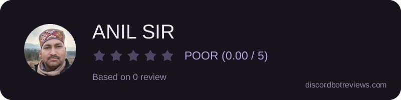 Rating widget preview for ANIL SIR