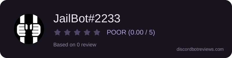 Rating widget preview for JailBot#2233