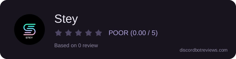 Rating widget preview for Stey