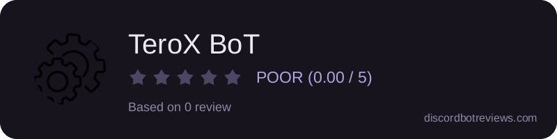 Rating widget preview for TeroX BoT