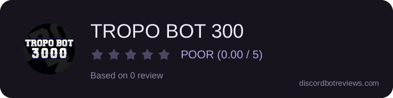Rating widget preview for TROPO BOT 300