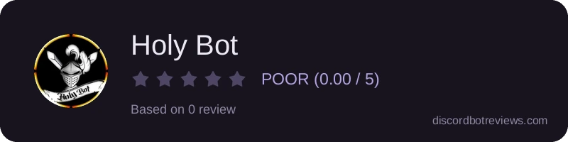 Rating widget preview for Holy Bot
