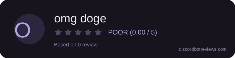 Rating widget preview for omg doge