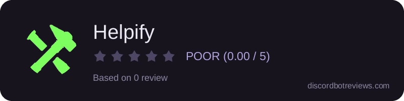 Rating widget preview for Helpify