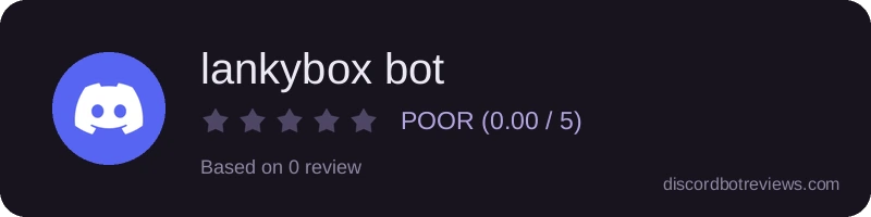 Rating widget preview for lankybox bot