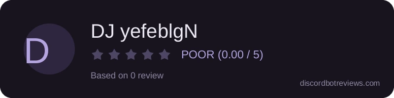 Rating widget preview for DJ yefeblgN