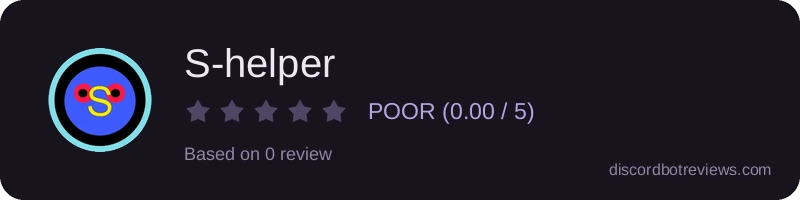 Rating widget preview for S-helper