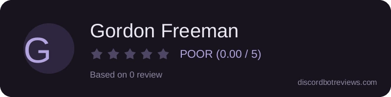 Rating widget preview for Gordon Freeman