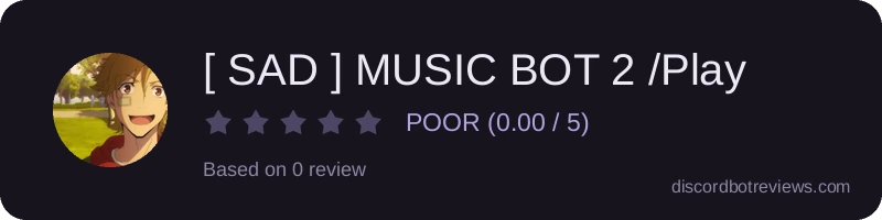Rating widget preview for [ SAD ] MUSIC BOT 2 /Play